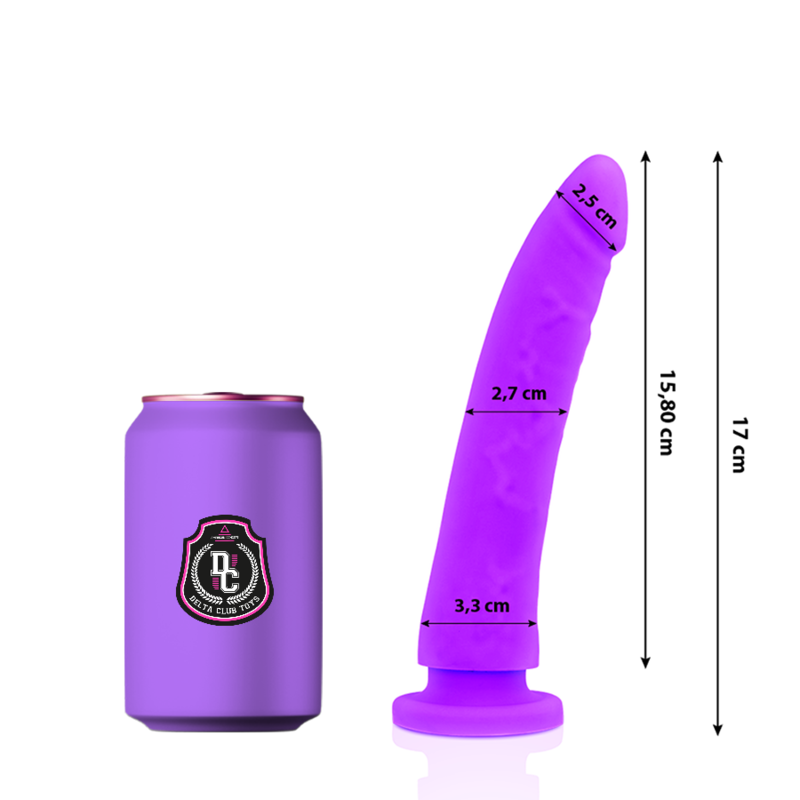 DELTA CLUB - TOYS DILDO MEDICO LILLA IN SILICONE 17 X 3 CM