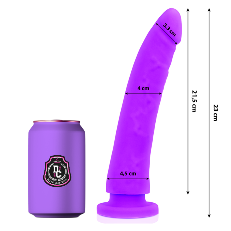 DELTA CLUB - TOYS DILDO MEDICO LILLA IN SILICONE 23 X 4,5 CM