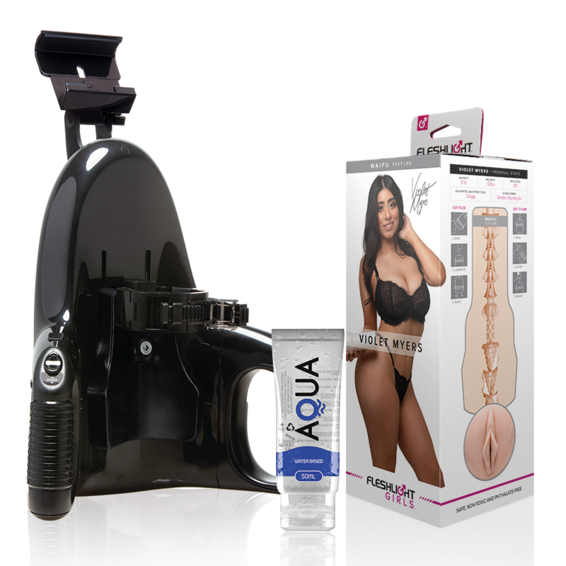 FLESHLIGHT - VIOLA MYERS WAIFU + LANCIO UNIVERSALE + LUBRIFICANTE AQUA QUALITŔ 50 ML