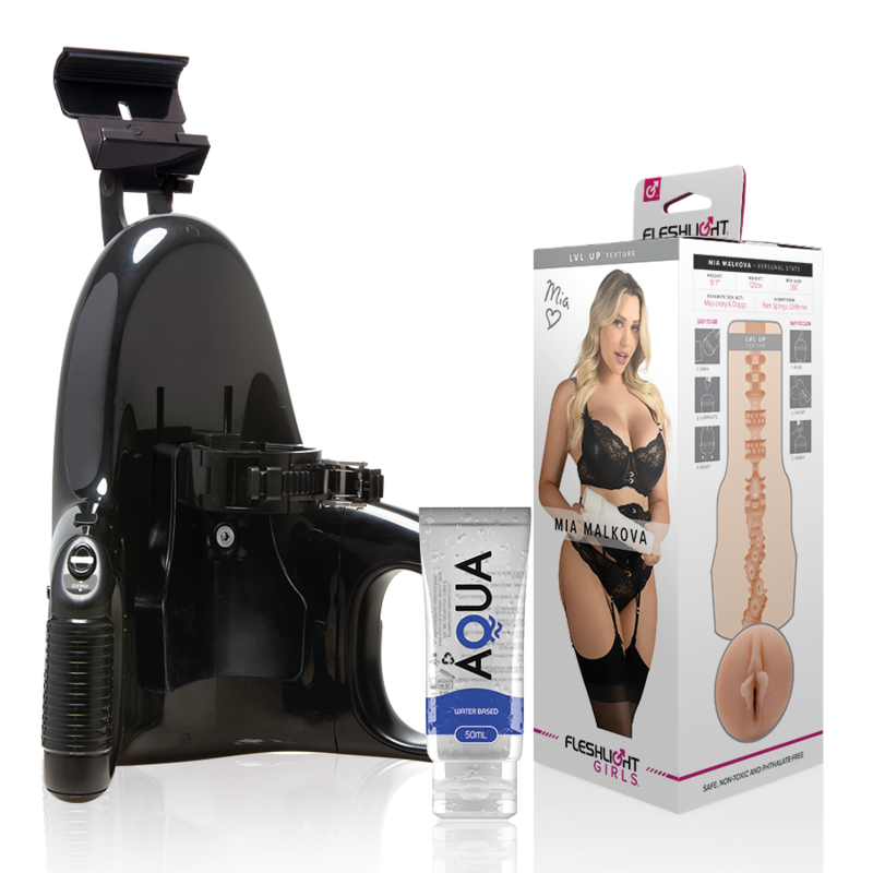 FLESHLIGHT - MIA MALKOVA VAGINA LVL UP + LANCIO UNIVERSALE + LUBRIFICANTE AQUA QUALITŔ 50 ML